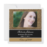 Leopard Print Photo Graduation Invitation