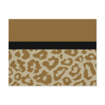 Leopard print postcard