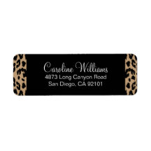 Leopard Print Return Address Labels