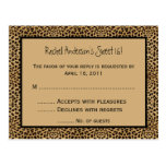 Leopard print RSVP Postcard