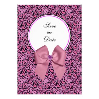 Leopard Print Save The Date Personalized Invites