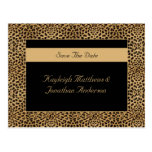 Leopard Print Save The Date Postcards