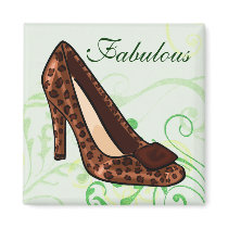 Leopard Print Shoe Magnet by Customizables Leopard Print Shoe Magnet