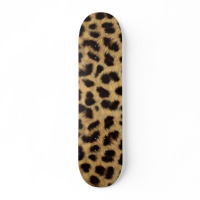 Leopard Print Skate Deck by maximus7
