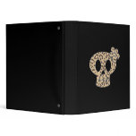 leopard print skull 3 ring binder
