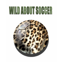 Leopard print soccer ball football fan vest t-shirts