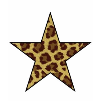 leopard print star tshirt