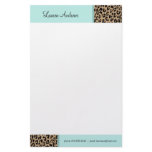 Leopard Print Custom Stationery