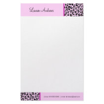 Leopard Print Stationery Paper