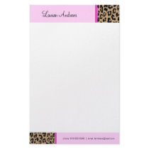 Leopard Print Stationery Paper