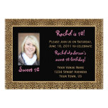 Leopard Print Sweet 16 Birthday Invitation