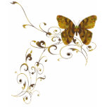 Leopard Print Swirl/Embossed Butterfly Ladies t-shirts