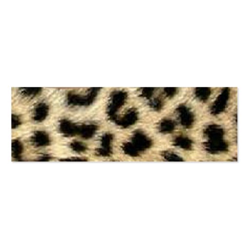 Leopard Print Tag Business Cards (front side)