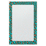 Leopard Print/teal/Add background color!! Stationery Paper