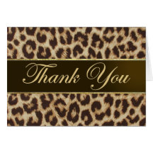Leopard Print Thank You Card