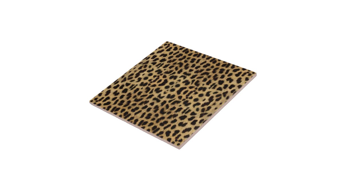 Leopard print Tile Zazzle