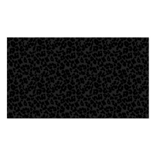 leopard print; website marketing business card template (back side)