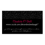 leopard print; website marketing business cards