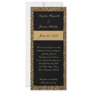 Leopard Print Wedding Invitation invitation
