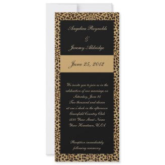 Leopard Print Wedding Invitation