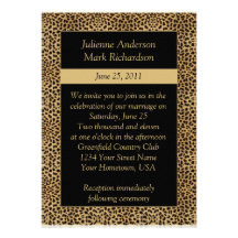 Leopard Print Wedding Invitation