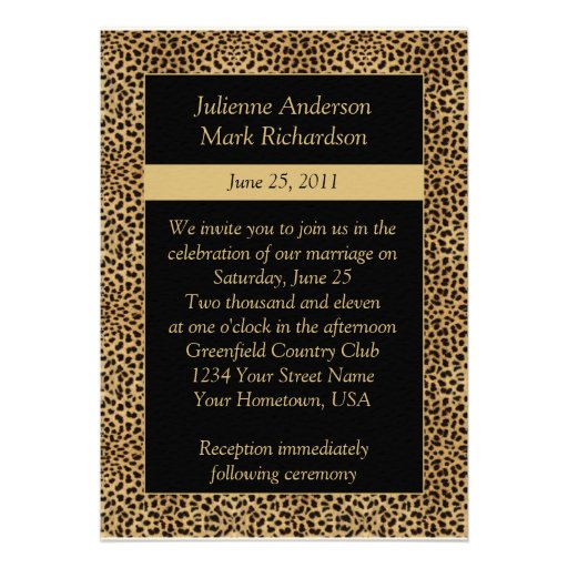 Leopard Print Wedding Invitation