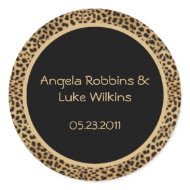Leopard Print Wedding Stickers sticker