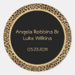 Leopard Print Wedding Stickers