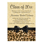 Leopard Print with Bow Graduation/Party Invitation