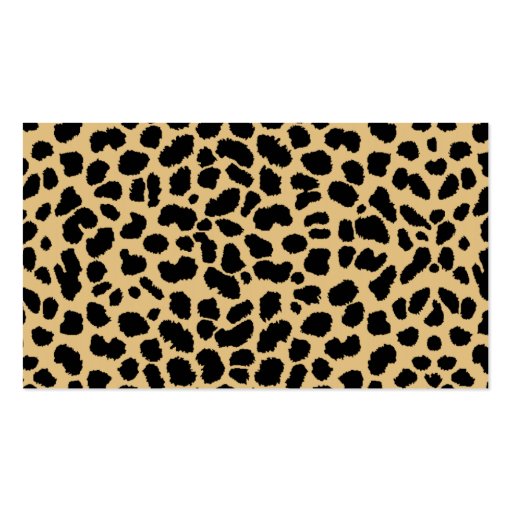 Leopard Print With Lime Green Glass Rectangle Business Card Templates (back side)