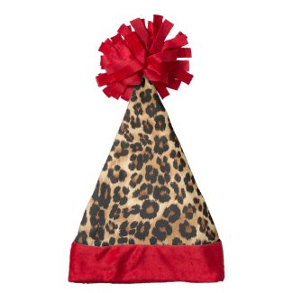 Leopard Santa Hat