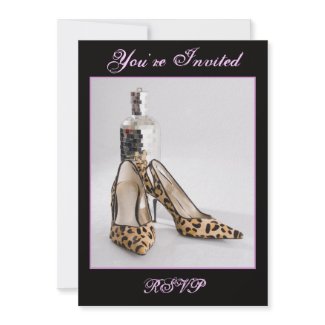 Leopard Shoe Invitation invitation