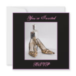 Leopard Shoe Invitation Square, You're Invited