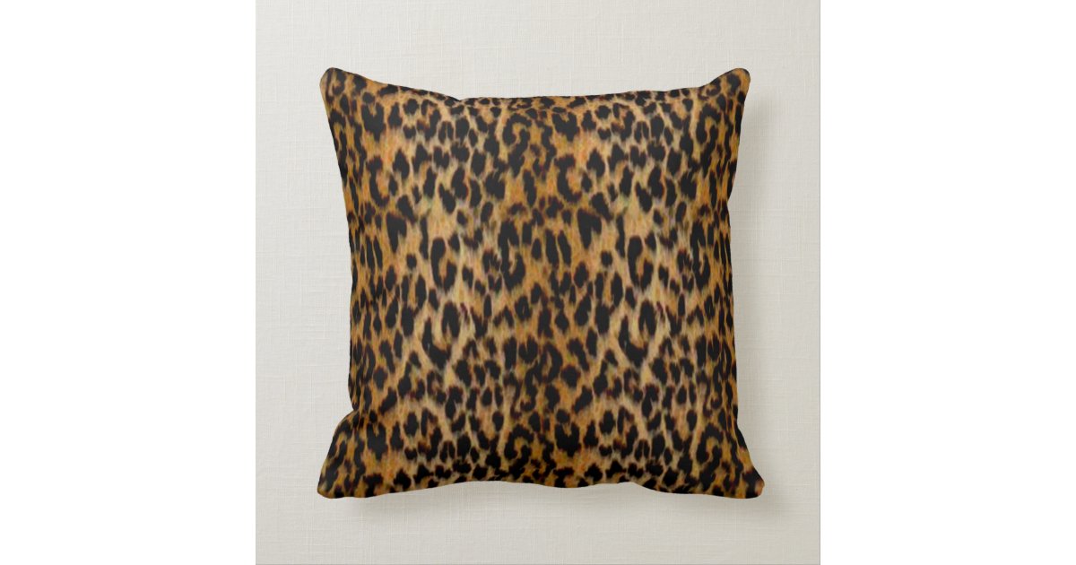 Leopard Skin Animal Print Throw Pillow Zazzle