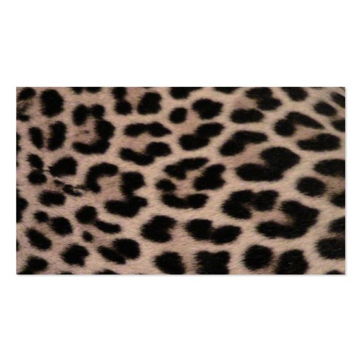 Leopard Skin Background Business Card (back side)