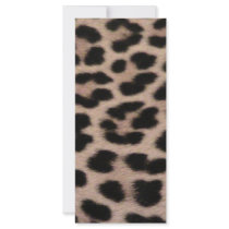 Leopard Skin background Personalized Rack Card