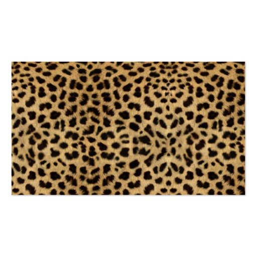 leopard skin  business card (back side)