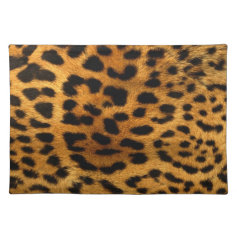 Leopard Skin Fur Animal Print Placemat