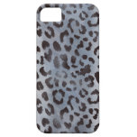 Leopard Skin in Blue Slate iPhone 5 Cases