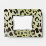 Leopard Skin in Lime Chartreuse envelopes