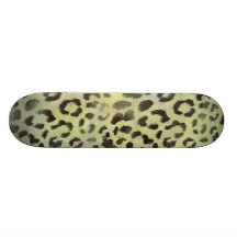 Leopard Skin in Lime Chartreuse Skate Board Deck