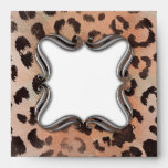 Leopard Skin in Tangerine Apricote envelopes