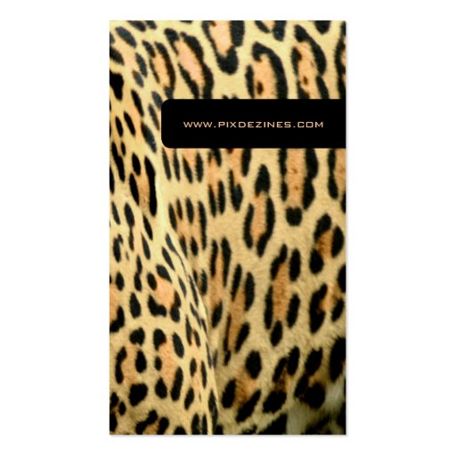 Leopard skin, life animal business cards (front side)