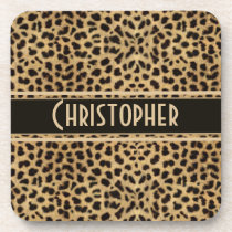 Leopard Skin Pattern cork coasters