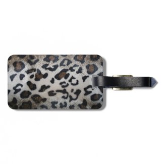 Leopard skin pattern luggage tags