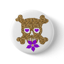 Leopard Skin Valentine Button