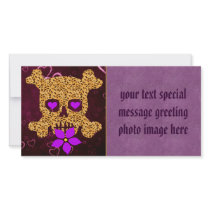 Leopard Skin Valentine Personalized Photo Card