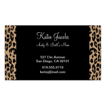 Leopard Social Calling Cards Business Card