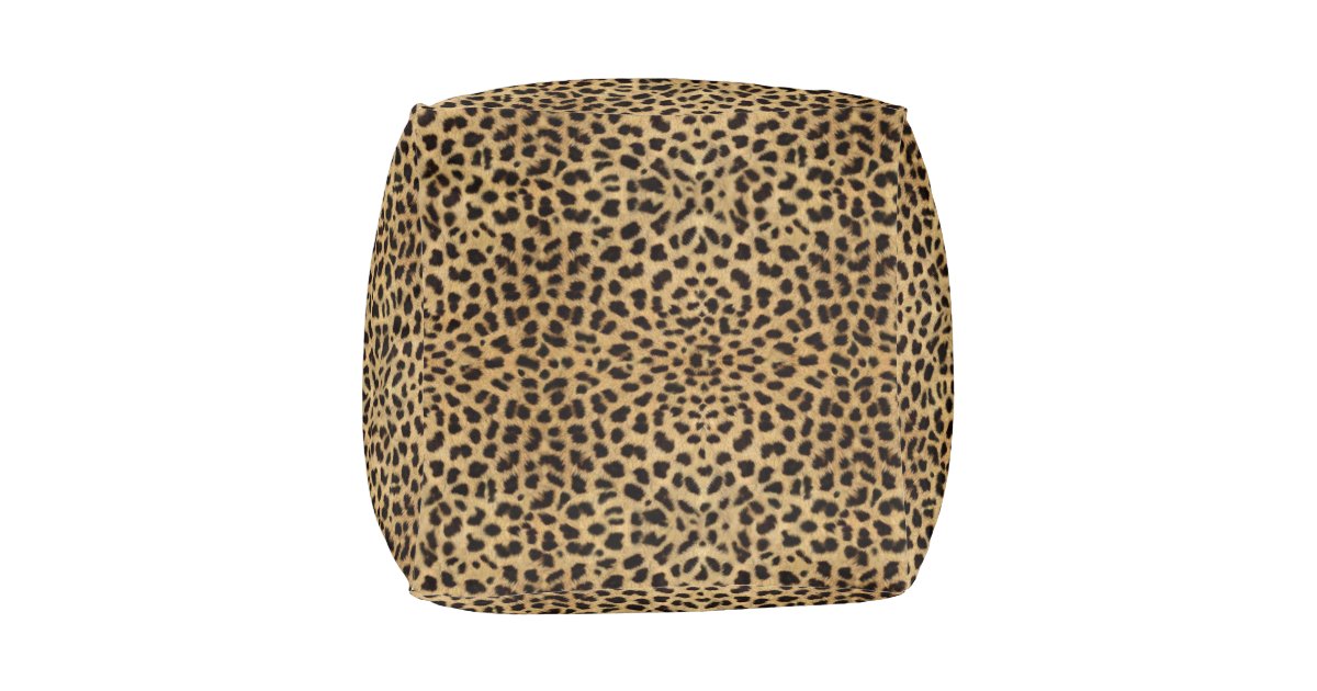 Leopard Spot Pattern Print Pouf Zazzle