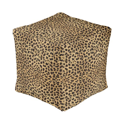 Leopard Spot Pattern Print Pouf Zazzle